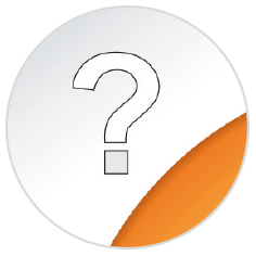 Circular infographic. A question mark