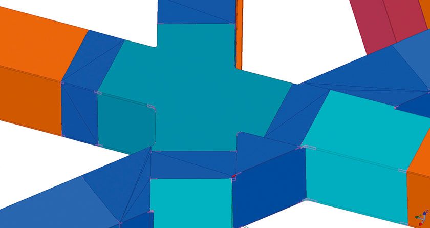 The Chinese steel company Jinggong use Tekla Structures and worked on the roof to produce symmetrical 3D views of its members